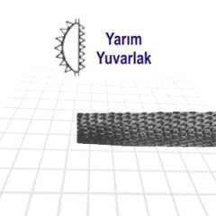 YARIM YUVARLAK EĞE  -  İNCE 6''