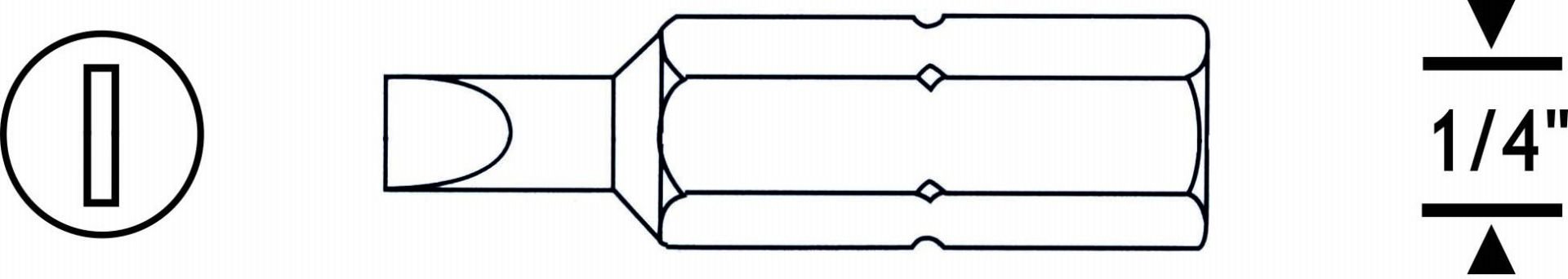 DÜZ BİTS UÇ SL7 25mm