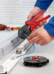 Knipex 97 33 02 - Çok Fonksiyonel Papuç ve Yüksük Sıkma Pense 250 Mm