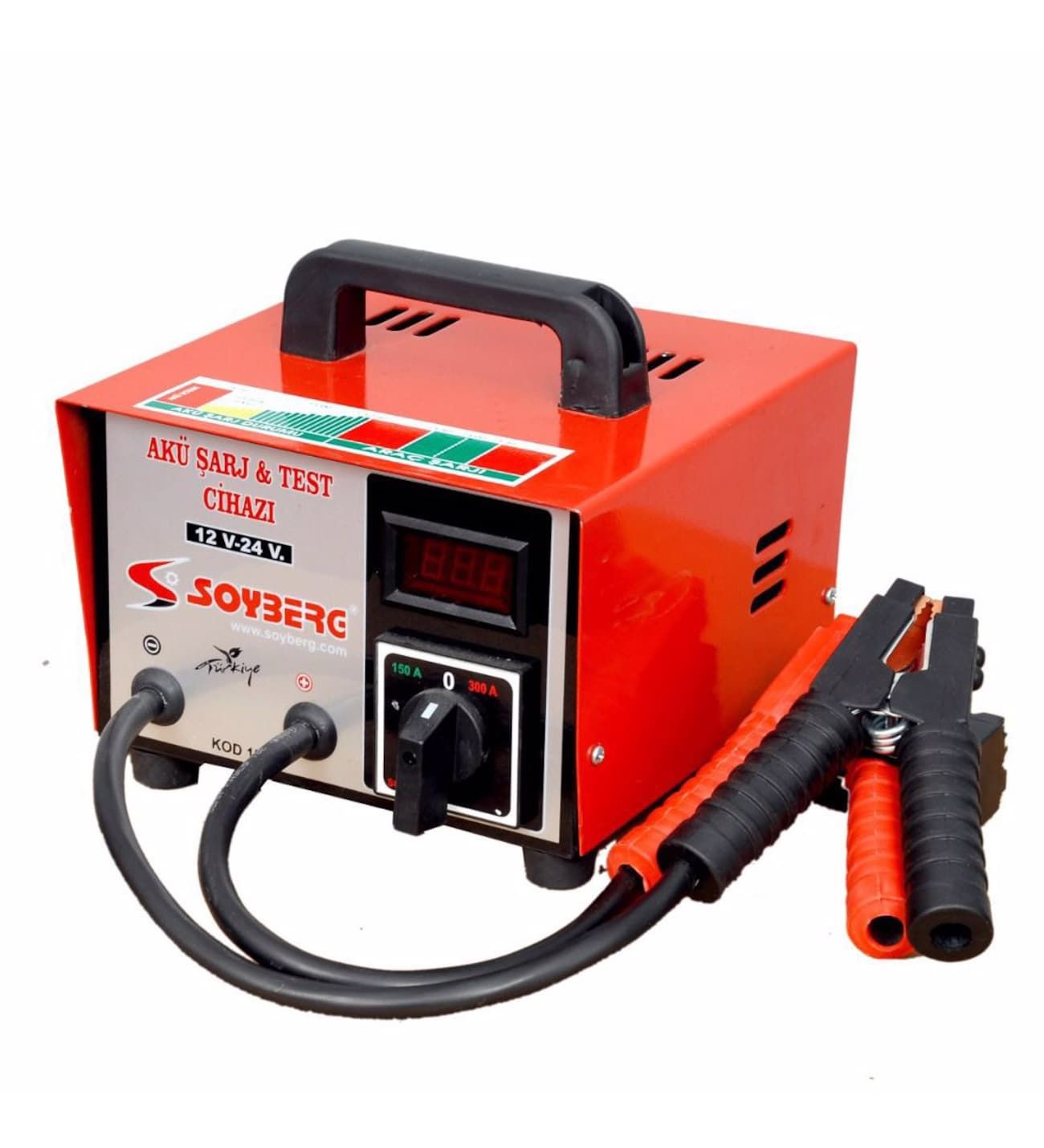 SOYBERG 125A 12-24V 300 Amper Şalterli LED Ekranlı Akü Test Cihazı