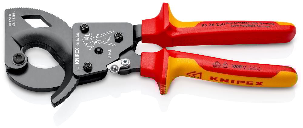 Knipex 95 36 250 Circir Mekani̇zmali Kablo Makasi 250 Mm