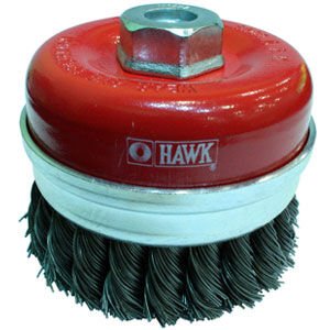 Hawk HA10121 - Gri Burma Telli M14 Vidalı Çanak Fırça 80 Mm