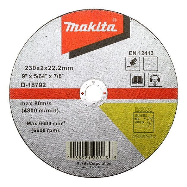 Makita D-18792 - İnox Kesme Taşı - Düz 230x2 Mm