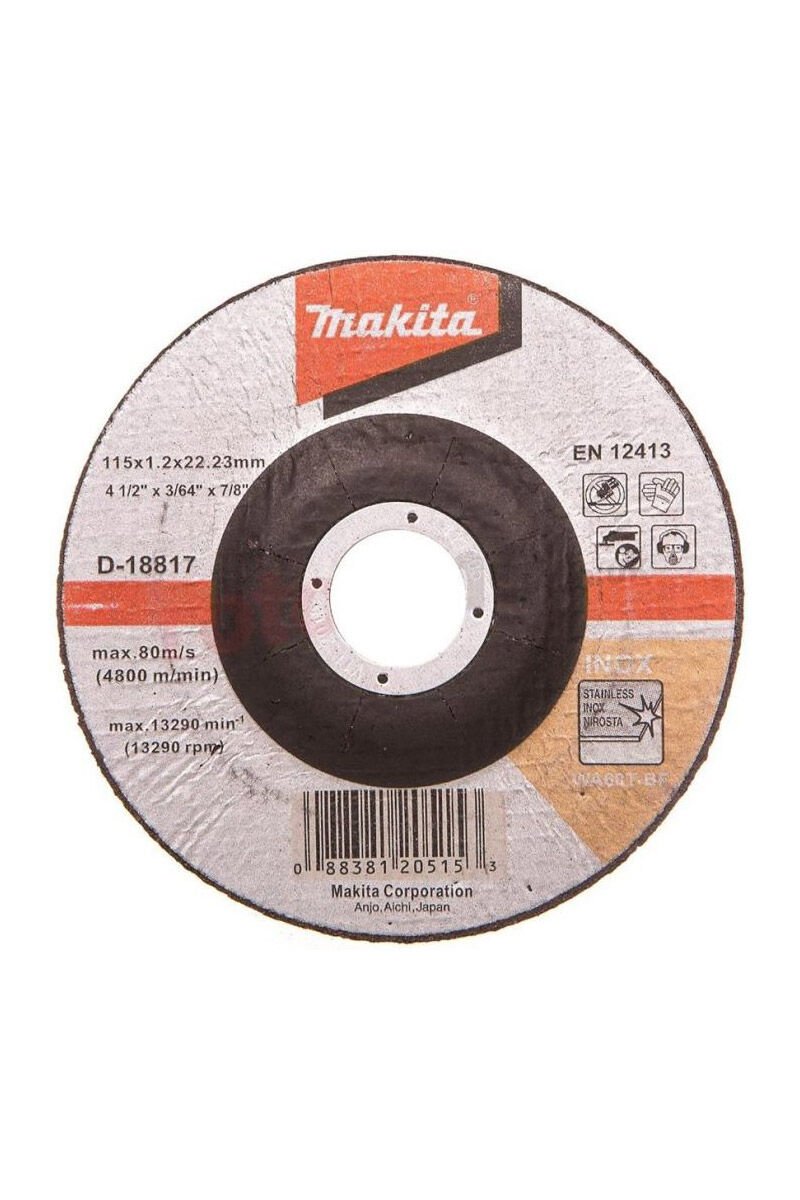 İNOX KESME TAŞI  -  BOMBELİ 115x1.2 mm
