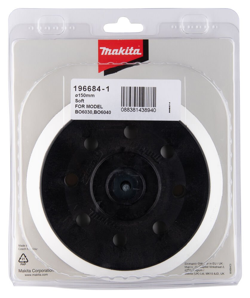 Makita 196684-1 - Lastik Taban - Orta 150 Mm, Yumuşak ve Kullanışlı