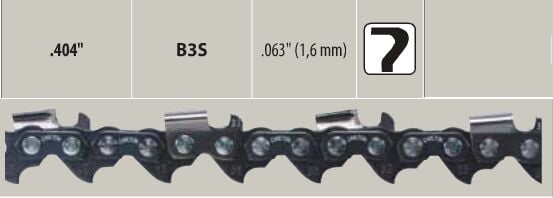 CARLTON B3S-100R 404 Adım Köşeli Testere Zinciri