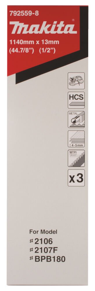 Makita 792559-8 - 2107fk Portatif Testere Şeridi 18 Diş - Güçlü Kesim Performansı