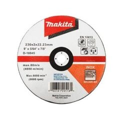 Makita D-18845 - İnox Kesme Taşı - Bombeli 230x2 Mm