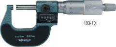 Mitutoyo 193-101 Numaratörlü Dış Çap Mikrometresi 0-25 mm