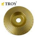 TROY 25076 Avuç Taşlama için Ahşap Aşındırıcı Törpü Diski, Trapezoidal, 125mm