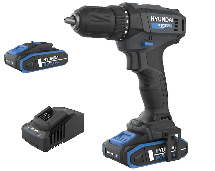 HYUNDAİ DD20S-40T2T AKÜLÜ MATKAP VİDALAMA 20 VOLT 2x2Ah