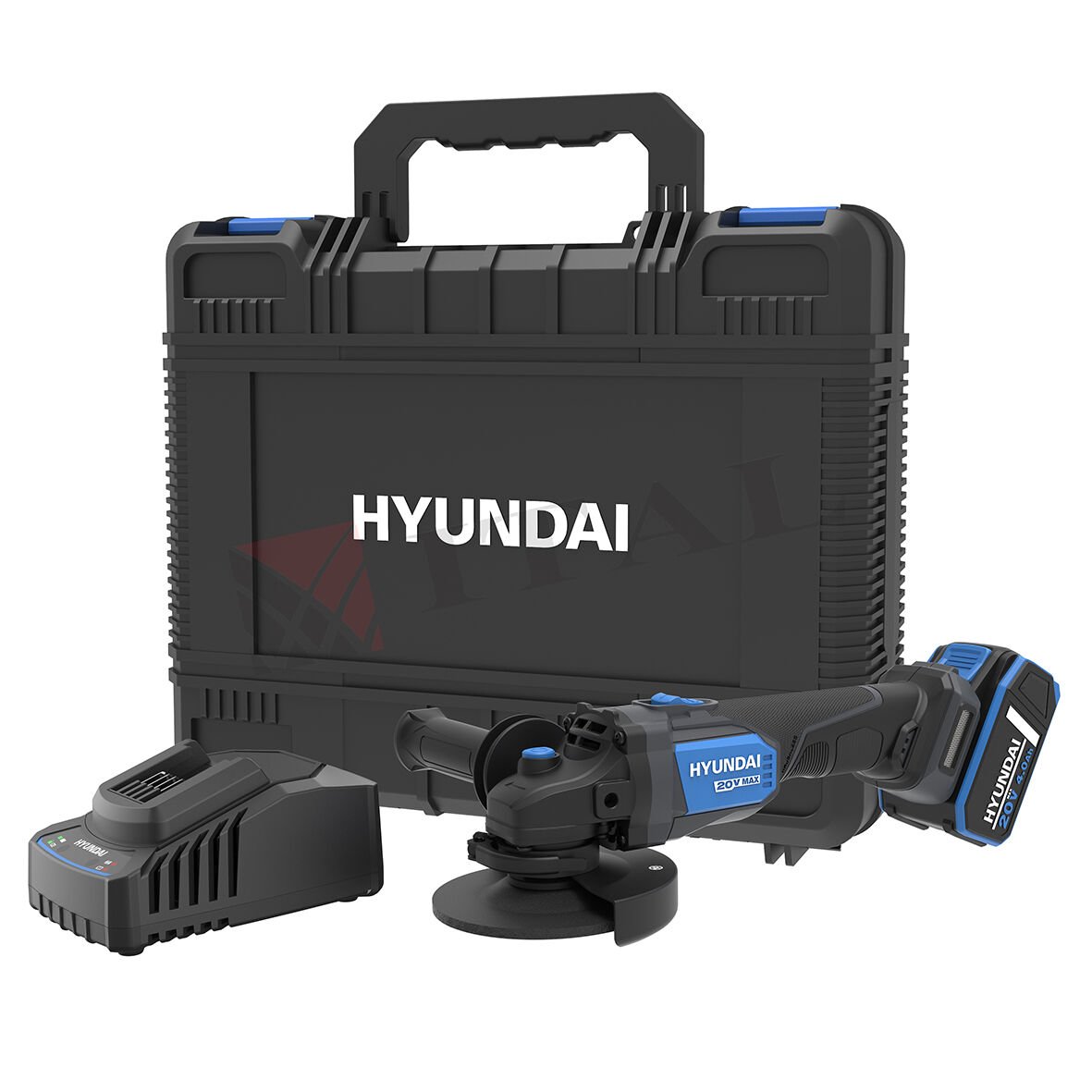 Hyundai AG20X-125FT Akülü Köşe Taşlama Çantali Set 1X4.0 Ah