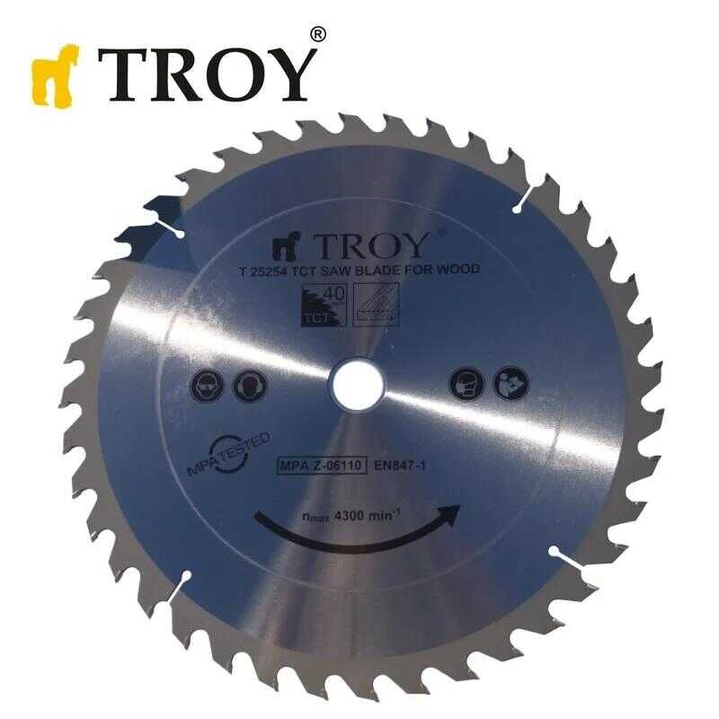 TROY 25206 Ahşap Dairesel Testere Bıçağı Ø255mm x 60T