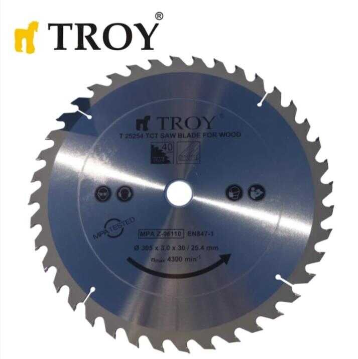 TROY 25254 Ahşap Dairesel Testere Bıçağı Ø305mm x 40T