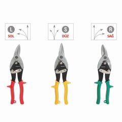 WORKPRO WP200001 250mm 3 Parça Sağ/Sol/Düz Profesyonel Kaportacı Makası