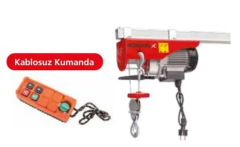 GORDONX G2V1000W 1000 kg 18 metre Elektrikli Vinç Kablosuz Kumanda