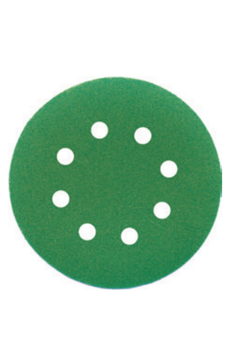 ALÜMİNYUM OKSİT CIRTLI 8 DELİKLİ FİLM DİSK ZIMPARA 125 mm 600 KUM