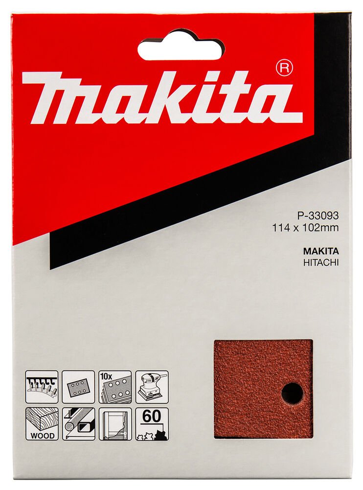 Makita P-33093 - Cırtlı Zımpara - 60 Kum 102x115 Mm