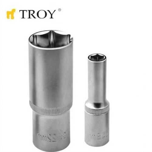 TROY 26115 1/2” Lokma (Ölçü 19mm-Ø25,5mm-Uzunluk 77mm)