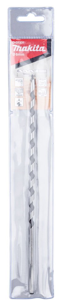 Makita D-07331 - Ahşap Burgu Matkap Ucu 6x250 Mm - Dayanıklı ve Verimli