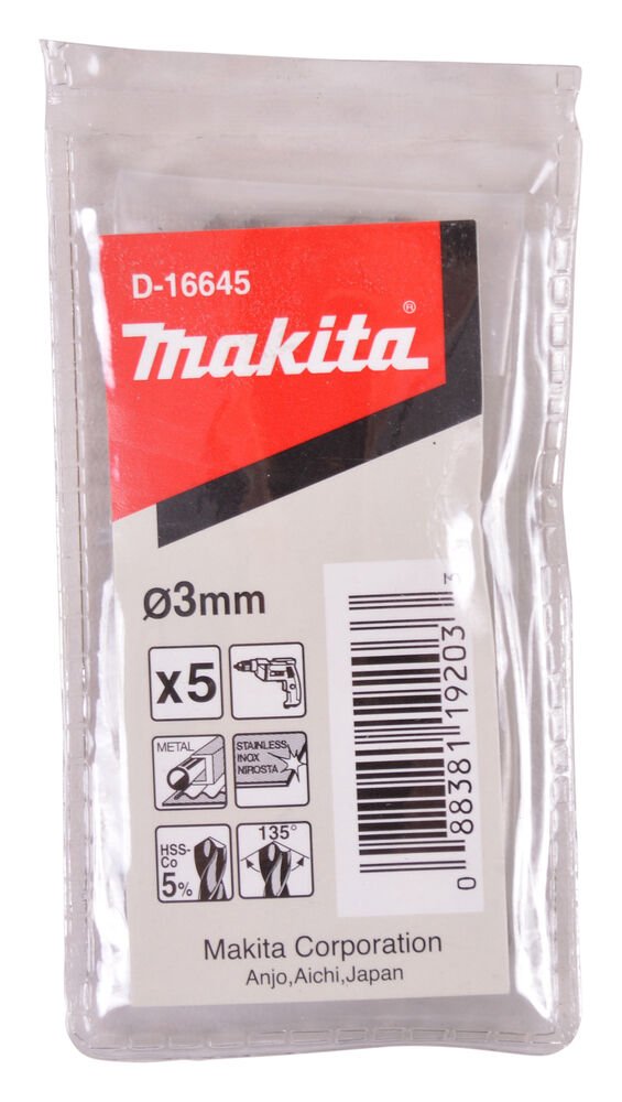 Makita D-16645 - Hss - Co Metal Delme Matkap Ucu 3.0x61 Mm