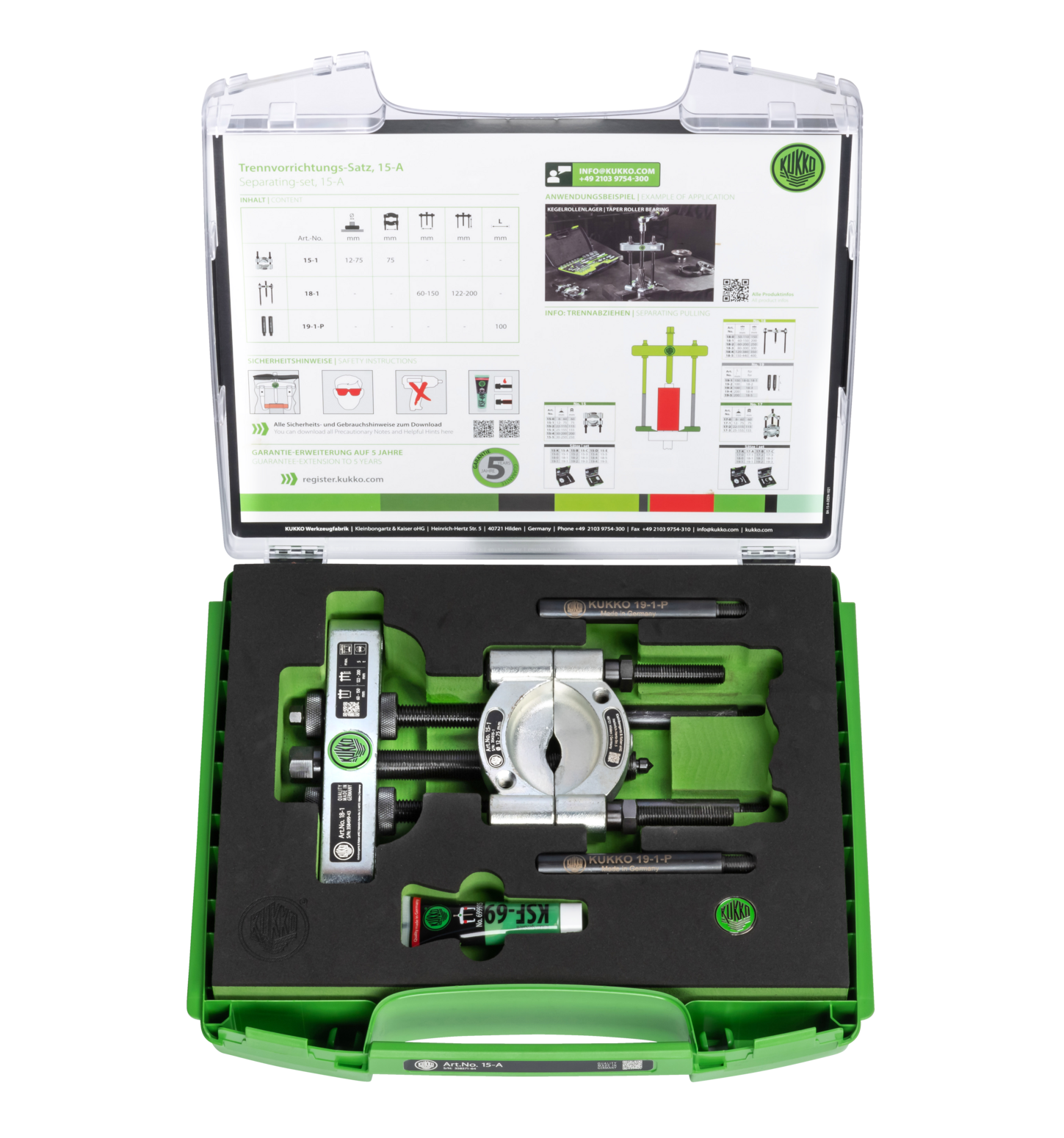 Kukko - Dış Rulman Çektirme Takımı 15-a - Yüksek Performans