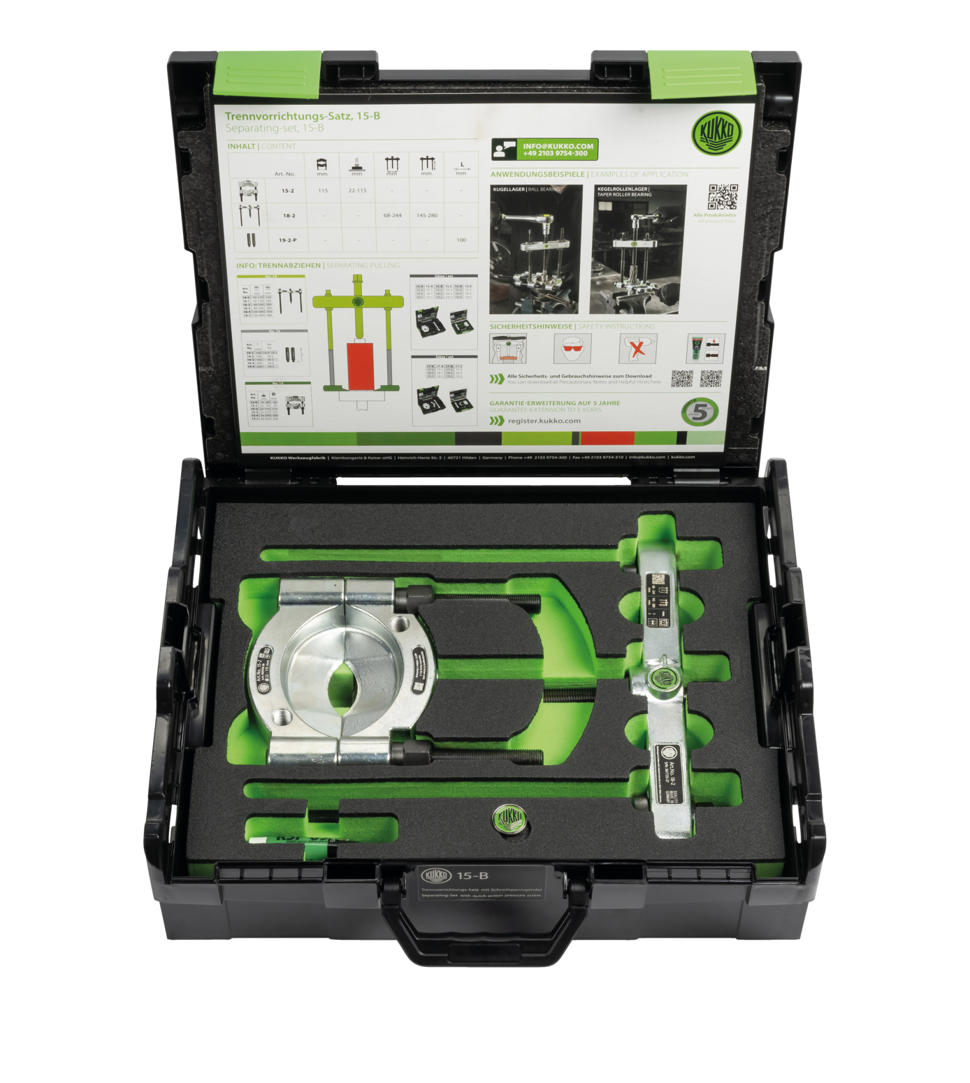 Kukko - Dış Rulman Çektirme Takımı 15-b - Yüksek Performans