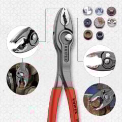 Knipex 82 01 200 - Twingrip® Mafsallı Pense - Yüksek Kavrama Kapasitesi