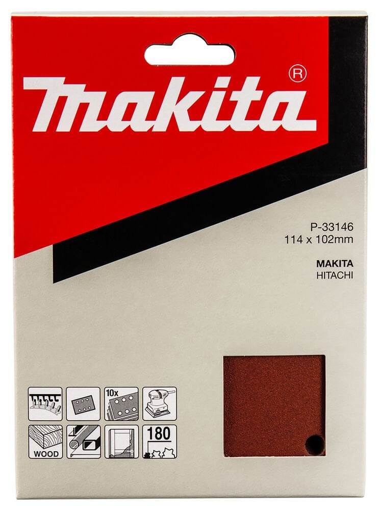 Makita P-33146 - Cırtlı Zımpara - 180 Kum, 102x115 Mm