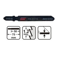 Knisaw KS51718 - 5'li Dekupaj Testere Bıçağı 48 Diş