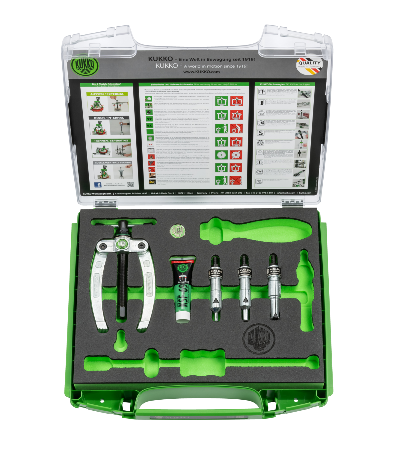 Kukko - İç Rulman Çektirme Seti 25-k - Yüksek Performans