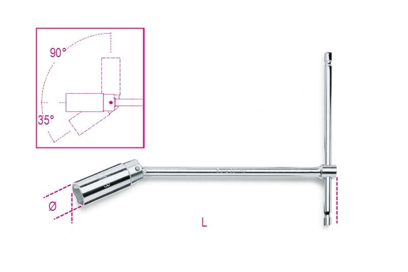 Beta - Mafsallı Buji T-lokması - 13/16'' Ölçüsü