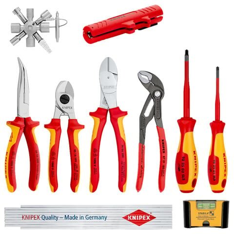 KNIPEX  ELEKTRO UZATMA SETİ (10 PARÇALI)