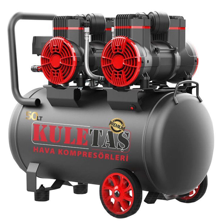 Kuletaş Premium 50 Litre Sessiz Yağsız Hava Kompresörü 4 Hp (İtalyan Tasarım)