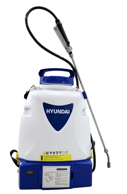 Hyundai GS16E Akülü İlaçlama Pompası – 16 Litre, 12V 8Ah Batarya, 5 Farklı Püskürtme Ucu