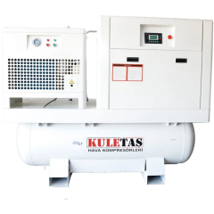 Kuletaş 500 Litre 15 HP Vidalı - Kurutuculu Hava Kompresörü