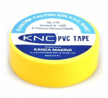 KNC - P.v.c Elektrikçi Bandı - Sarı Renk ve Dayanıklı Yapı