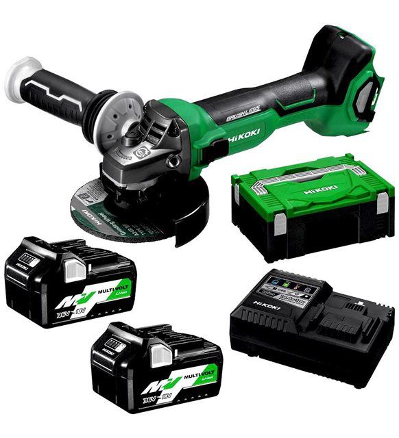 Hikoki G3613DA 36 V 2.5 Ah Li-Ion 125 mm Kömürsüz Devir Ayarlı Profesyonel Avuç Taşlama