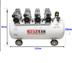 Kuletaş Süper Sessiz Yağsız Hava Kompresörü 200 Litre (4 Hp)