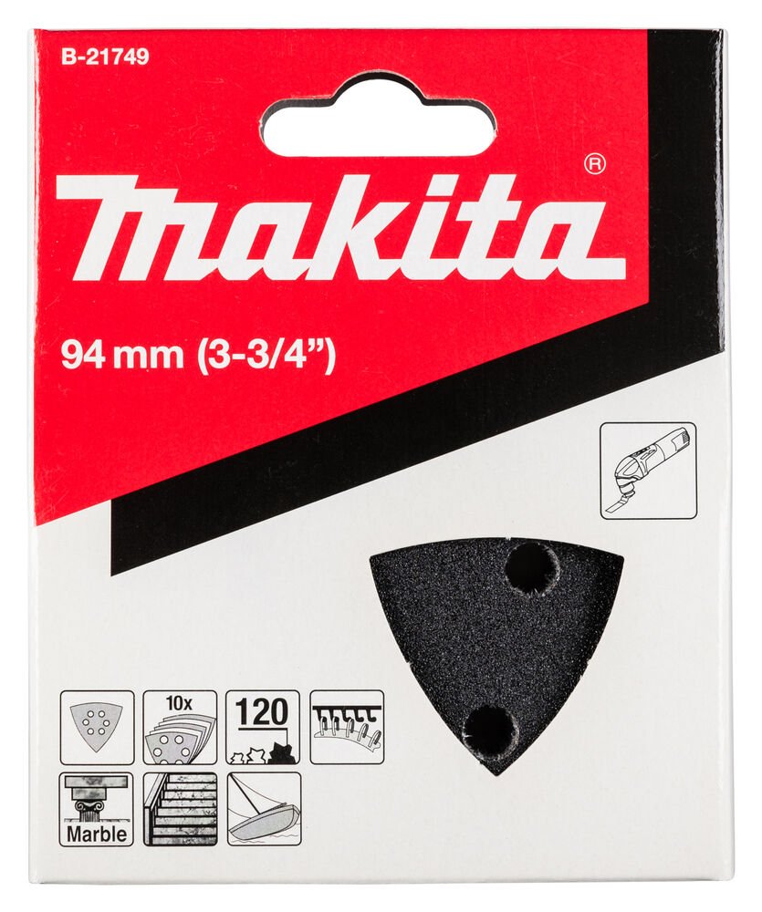 Makita B-21749 - Üçgen Zımpara Kağıdı 120 Kum - Dayanıklı ve Etkili