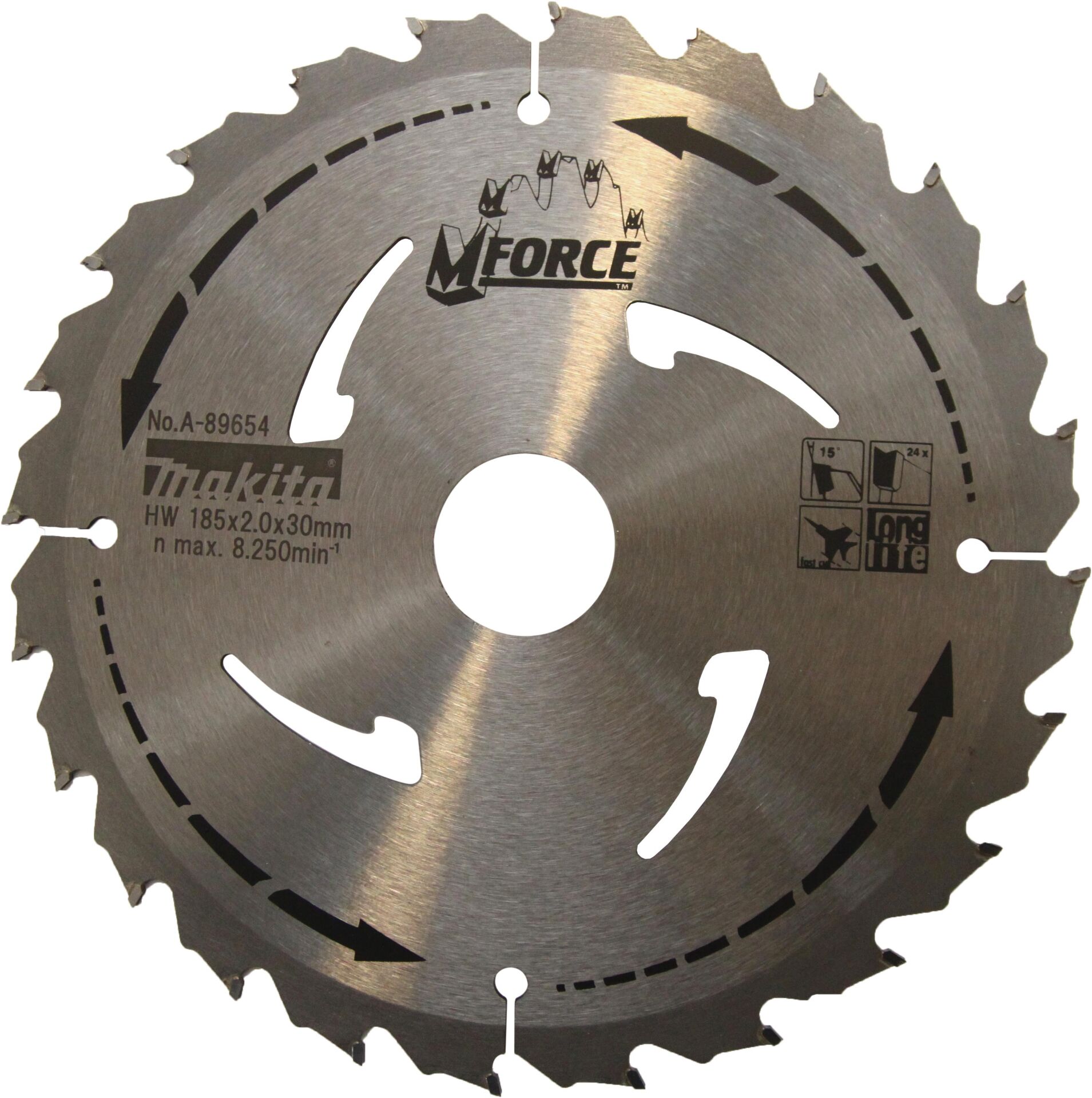 Makita A-89654 - Ahşap Daire Testere 185x24 Diş - Dayanıklı ve Hızlı Kesim