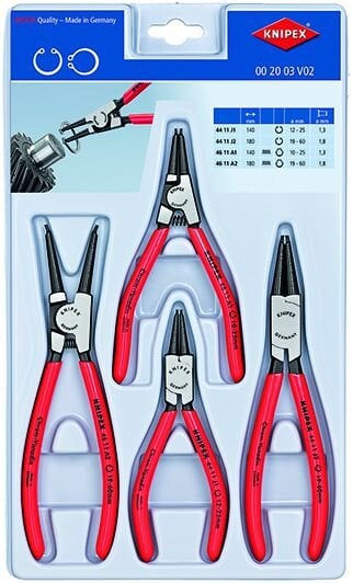 Knipex 002003V02 - Segman Pense Seti - 4 Parça Profesyonel Takım