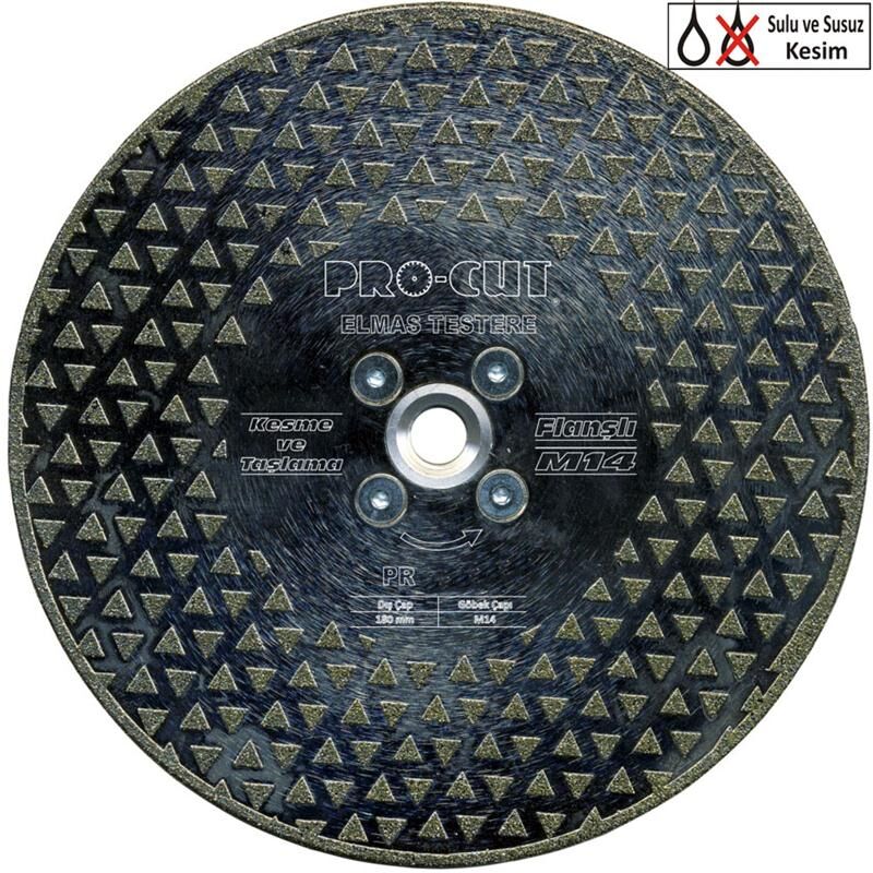 Procut PR50959 - Kesme ve Taşlama Testere Flanşlı 180 M14 Dtf