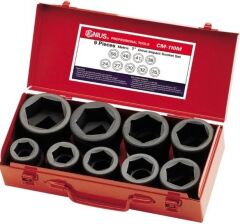 GENIUS CM-608M 3/4'' Kısa Lokma Takımı (8 Parça, 26-38mm Altı Köşe)