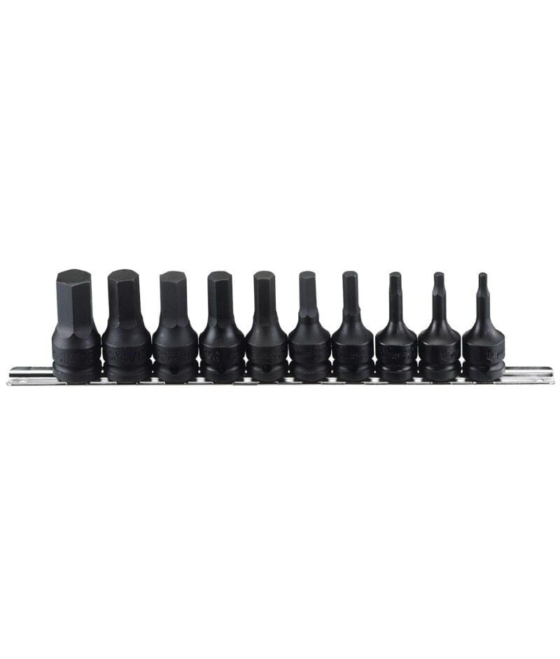 GENIUS TH-410S Altıgen Allen Lokma Takımı (10 Parça, 1/2'' Drive, 3/16''-3/4'' İnç)