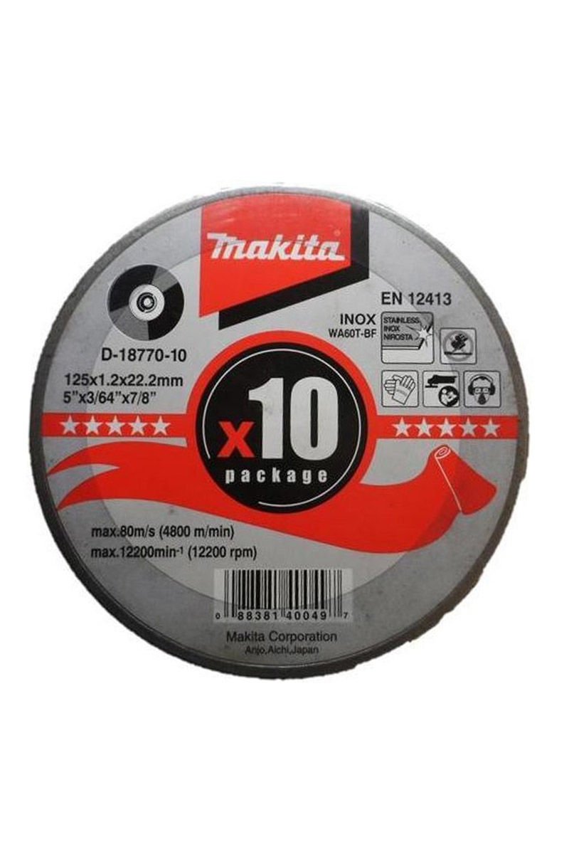 10 LU İNOX KESME SETİ 125x1.2 mm