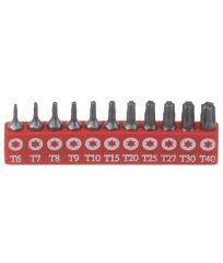 GENIUS SB-711TP 1/4'' Arkalı TORX Bits Uç Takımı - 11 Parça T6-T40 Seti