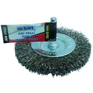 Hawk HA11129 - Gri Telli Pimli Daire Fırça 50x6 Mm - Yüksek Kalite
