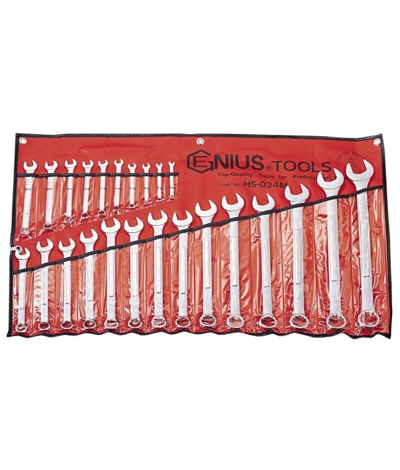 GENIUS HS-024M Kombine Anahtar Takımı (24 Parça, 6-32mm)