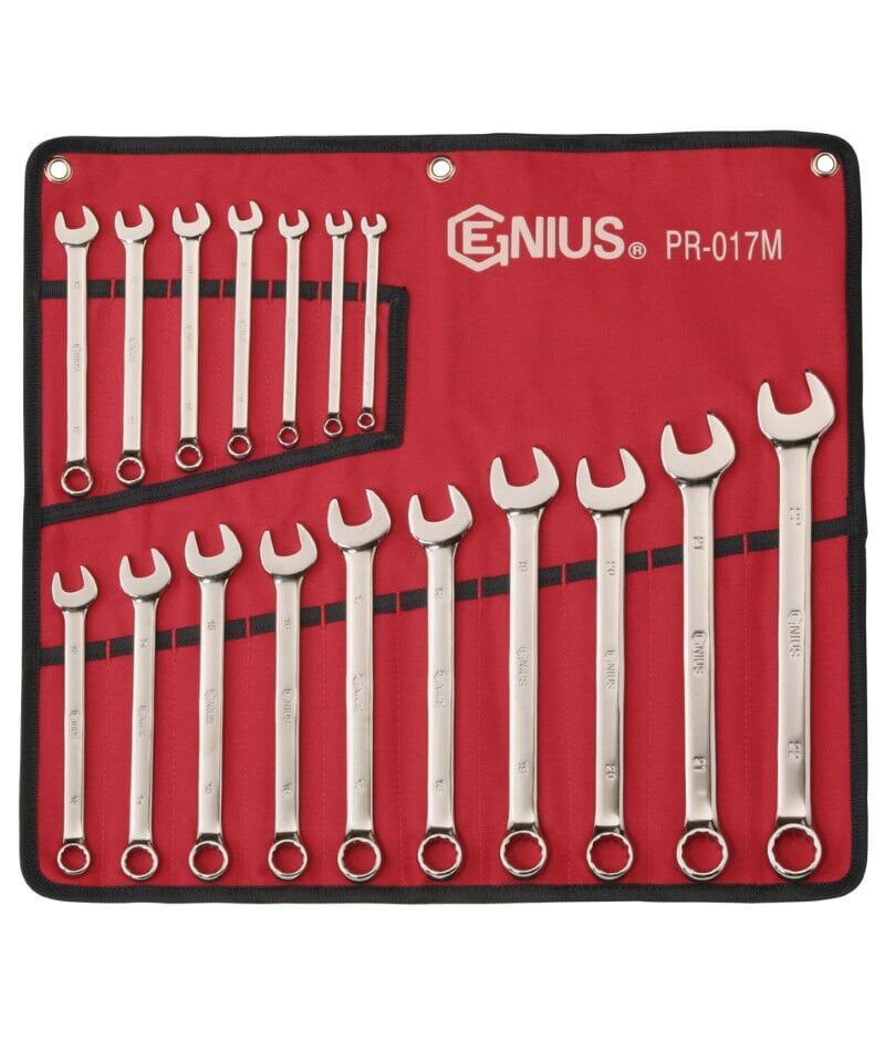 GENIUS PR-017M Kombine Anahtar Takımı (6-22mm, 17 Parça)